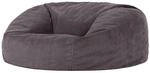 Icon Soul XXL Sitzsack Sofa f&uuml;r Erwachsene, Dunkelgrau, Flauschiger Cordstoff, 2
