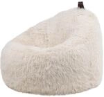 Icon Cocoon Kunstfell Sitzsack Sessel f&uuml;r Erwachsene mit F&uuml;llung, Creme | In