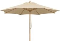 Schneider Sonnenschirm Malaga, natur, 300 cm rund, Gestell Alu/Stahl, Bespannung