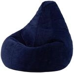 Icon Dalton Sitzsack Cord, Marineblau, Gaming Sitzsack Erwachsene mit F&uuml;llung, Bean