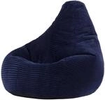 Icon Dalton Sitzsack Kinder, Dunkelblau, Flauschiger Cord Stoff, Sitzsack Cord...
