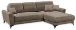 BERN Ecksofa mit Schlaffunktion in Espresso - Moderne Eckcouch in L-Form mit