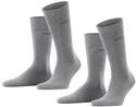 ESPRIT Herren Socken Basic Uni Multipack M So Baumwolle einfarbig 2 Paar, Grau Light