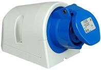 Kopp 103200002 Caravan Wandsteckdose 3-polig, 16 A, 230 V, blau
