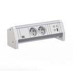BACHMANN Desk 2xUTE 1xUSB A/C 22W GST18 RAL9010
