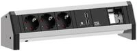 Bachmann 902.0253 "Desk Tischanschlussfelder Set, 3X Schutzkontakt, 1x USB Charger,