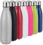 Relaxdays Trinkflasche Edelstahl, auslaufsicher, f&uuml;r Kalt- & Hei&szlig;getr&auml;nke,...