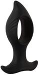 Anos RC Butt Plug with a Hole Anal Vibrator Schwarz/Silber 4,5 cm