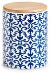 Zeller 19819 Vorratsdose "Marokko", 900 ml, Keramik, blau/wei&szlig;, ca. &Oslash; 11 x 15,3 cm