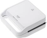 ADLER 2-in-1-Sandwichmaker, schnelles Aufheizen, einfache Aufbewahrung, Wei&szlig;