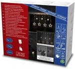 Konstsmide LED Solar Sternen Lichtervorhang, fernbedienbar, 77 bernsteinfarbene