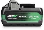 HiKOKI Multi Volt Akku BSL36A18X, Li-Ion Ersatzakku 18V 5,0Ah & 36V 2,5Ah 