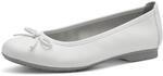 Jana Damen Ballerinas mit Schleife Vegan, Wei&szlig; (White), 41 EU