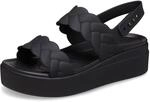 Crocs Herren Brooklyn Woven Upper LW Sandalen, Black/Black, 41/42 EU