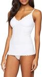 Skiny Damen Micro Lovers Spaghettishirt herausnehmbare Pads Unterhemd, Wei&szlig; (White