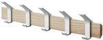 Yamazaki 4116 RIN Wandgarderobe, beige, Holz/Aluminium, minimalistisch, 50 x 6.5 x 10