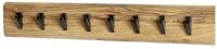 HAKU Wandgarderobe, akazie, schwarz, Massivholz, Metall - Ma&szlig;e: B 90 x H 15 x T 9