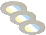 BRILONER &ndash; 3er Set LED Einbaustrahler 230V, LED Strahler Badezimmer IP44,