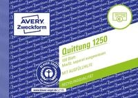 AVERY Zweckform 1250 Quittungsblock (A6 quer, 100 Blatt, f&auml;lschungssicher,...