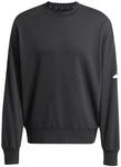 adidas Men's Essentials LOSE FIT Three BAR Sweatshirt, Black/White, M