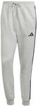 adidas Herren Essential Three Stripes Fleece Pants, medium Grey Heather/Black, S