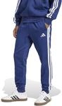 adidas Herren Essential Three Stripes Fleece Pants, Dark Blue/White, L