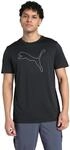 PUMA Unisex M TAD Essential Heather CAT Tee (CF Large cat) T-Shirts, PUMA Black