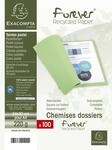 Exacompta 410012E Packung (mit 100 Aktendeckeln Forever, aus Recycling Karton...