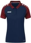 JAKO Damen Poloshirt Performance, Marine/Rot, 40