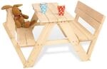 PINOLINO Nicki 4er Kindersitzgruppe mit Lehne aus Massivholz I Kinder...