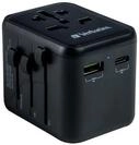 Verbatim Universal Reiseadapter UTA‑02, Steckdosenadapter mit USB‑A, USB-C