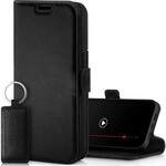 SURAZO Slim Magnet Handyh&uuml;lle f&uuml;r Apple iPhone 15 Plus H&uuml;lle Leder &ndash; Klappbar
