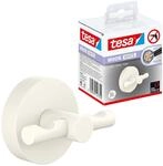 tesa MOON WHITE Bademantelhaken, matt wei&szlig; - f&uuml;r B&auml;der im Industrial Style...
