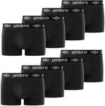 Umbro Boxershorts Herren 100% Baumwolle, 8er-Pack, Schwarz N (S)