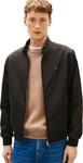 Tommy Hilfiger Herren Windbreaker Jacke Harrington Wasserabweisend, Schwarz (Black),