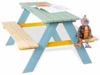 PINOLINO Kindersitzgarnitur Nicki für 4, aus massivem Holz, 2 Bänke mit 1...