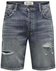 Only & Sons Herren Shorts Denim Midi Bermuda Mid Waist Pants Baumwolle Five-Poket