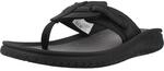 Clarks Wesley Sun Flip-Flop f&uuml;r Herren, Schwarzes Leder, 42 EU