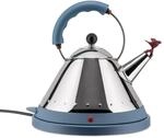 Alessi Elektrischer, kabelfreier Wasserkocher aus Edelstahl mit Griff und Aufsatz aus