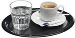APS 84251 Serviertablett KAFFEEHAUS, 26 x 20 cm, H&ouml;he 1,5 cm, Melamin, schwarz