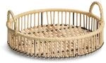 Zeller 25170 Dekotablett Rattan, Metall/Rattan, ca. &Oslash; 32 x 12,5 cm, Dekoration