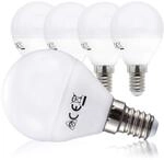 B.K.Licht - 5er Set LED Lampen mit warmwei&szlig;er Lichtfarbe, E14 Fassung, 4,9...