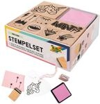 folia 31102 - Holzstempelset Unicorn, inklusive 10 Holzstempel und 2...