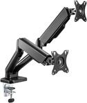 goobay Dual Monitorhalterung &ndash; mit Gasdruckfeder, f&uuml;r 17" bis 32"...