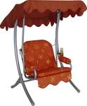 ANGERER Hollywoodschaukel 1-Sitzer Terra gebl&uuml;mt | Gartenschaukel Made in Germany,