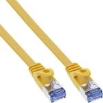 InLine 71855Y Patchkabel flach, U/FTP, Cat.6A, gelb, 0,5m