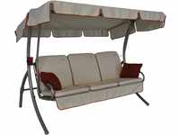 Angerer Comfort Style Hollywoodschaukel 3-Sitzer, creme, 210 x 145 x 160 cm,