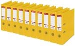 Esselte DIN A4 Ordner, 10er Pack, Gelb, 72 mm R&uuml;ckenbreite, Kunststoff, Vivida