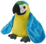 Wild Republic Pocketkins Eco Blau-Gelber Ara, Pl&uuml;schtier, 12 cm, Pl&uuml;schspielzeug,