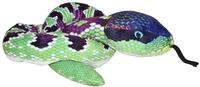 Wild Republic Plush Snake Gr&uuml;n Lila, Pl&uuml;sch-Schlange, Riesen-Kuscheltier, 137 cm,